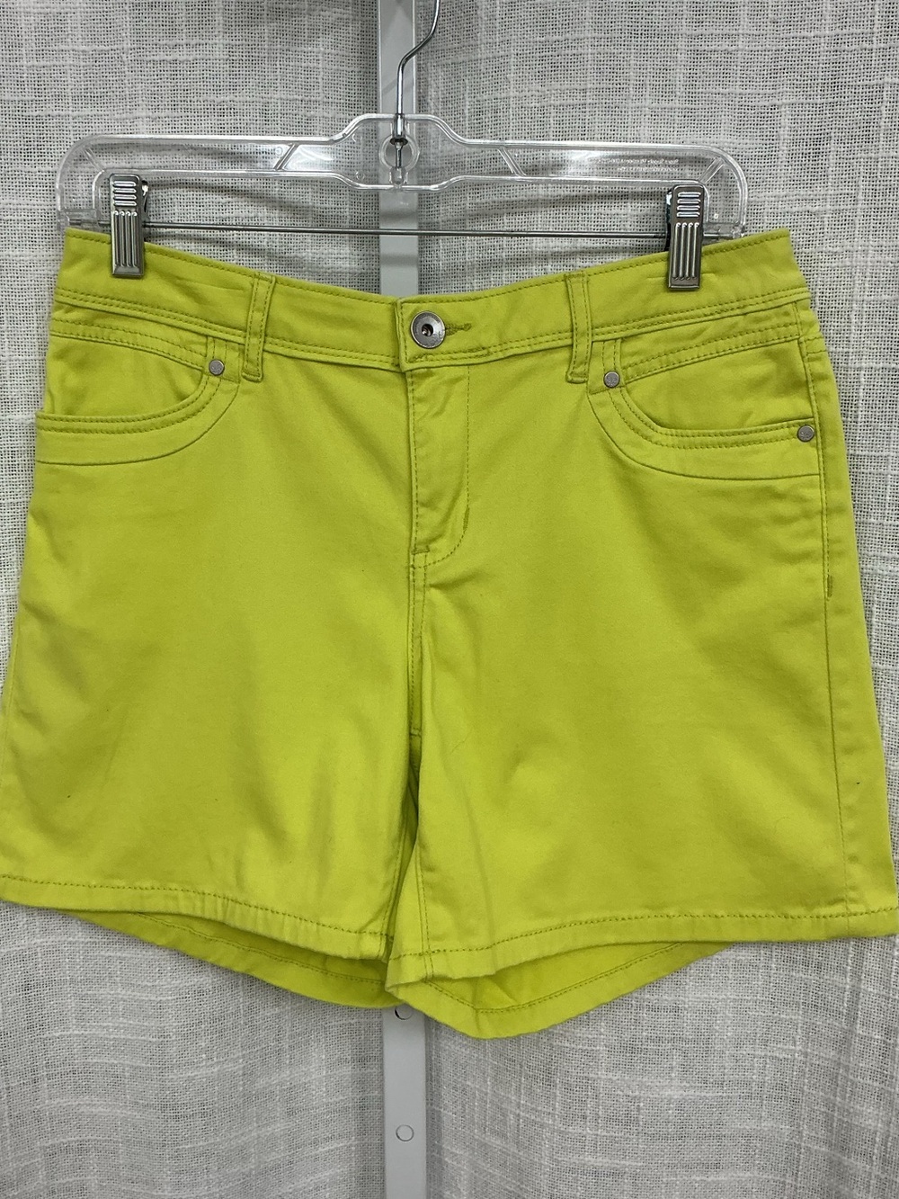 Simply Vera Vera Wang Neon Lime Denim Shorts